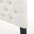 Ivory Fabric Queen Size Headboard - Tufted Diamond Stitch, Adjustable Solid Wood Frame & Metal Legs-424163019