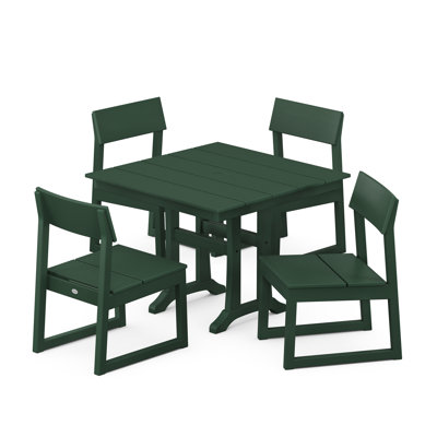 Edge Rectangular 4 - Person 37.63'' Long Dining Set