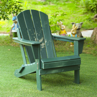 Chaise Adirondack pliante, accoudoir empilable et relaxant en PEHD ergonomique toutes saisons