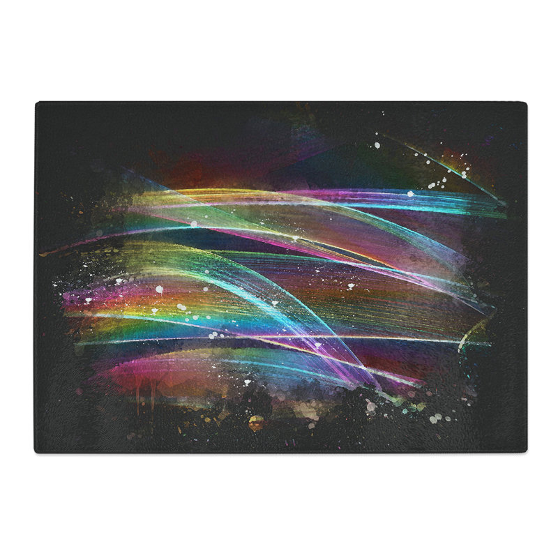 Vol (1) Paint Splash Chopping Board, 0.4cm H x 28.5cm W x 39cm L