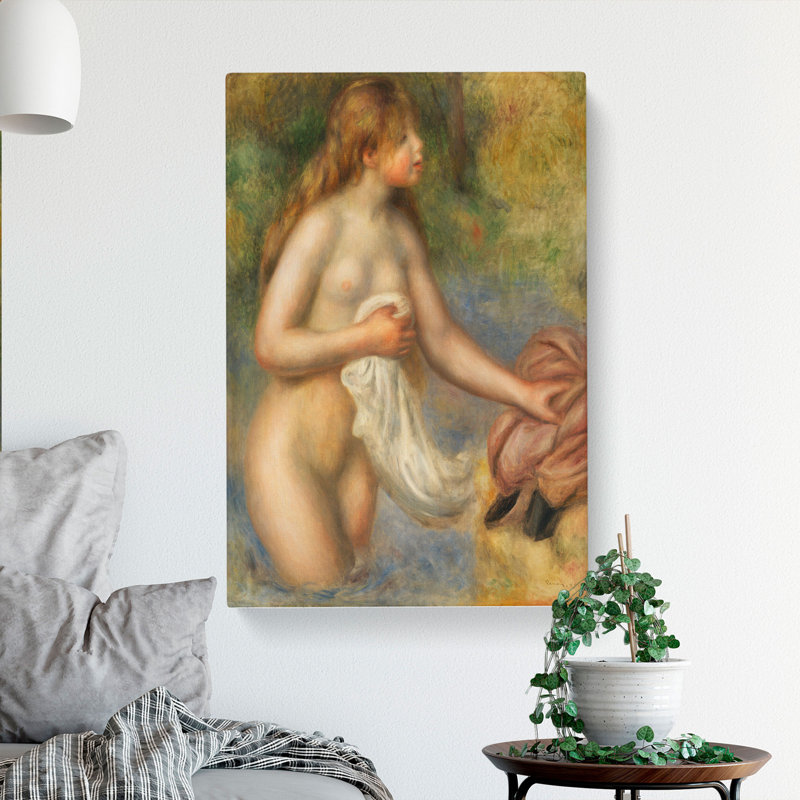 Bathing Girl by Pierre-Auguste Renoir - Wrapped Canvas, 50cm H x 35cm W x 3cm D