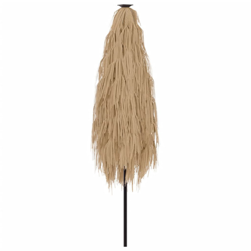 Beach Parasol, 248cm H x 388cm W x 388cm D, Brown, white and pink