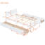 Lit plateforme simple en bois avec 4 tiroirs en blanc