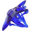 Mid 20th Century Handblown Cobalt Blue Art-glass Ruffled Basket Accent