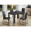 Table de salle à manger, rectangulaire, 48 po, petite, cuisine, salle à manger, stratifié noir, contemporain, moderne-1209058649