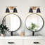 16" 2-Light Dimmable Black Gold Bathroom Vanity Light with Metal Shade-88251904
