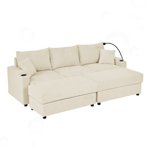 Sofa Bed with Storage,Cup Holders and Phone Holder