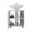 Armoire de salle de bain Parade, 1 porte, 5 compartiments ouverts, finition mélamine, blanc-27224026