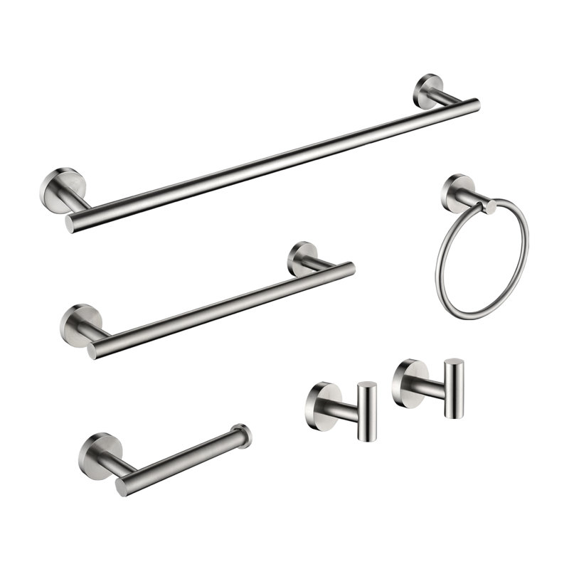 6 - Piece Bathroom Hardware Set, Brushed Nickel