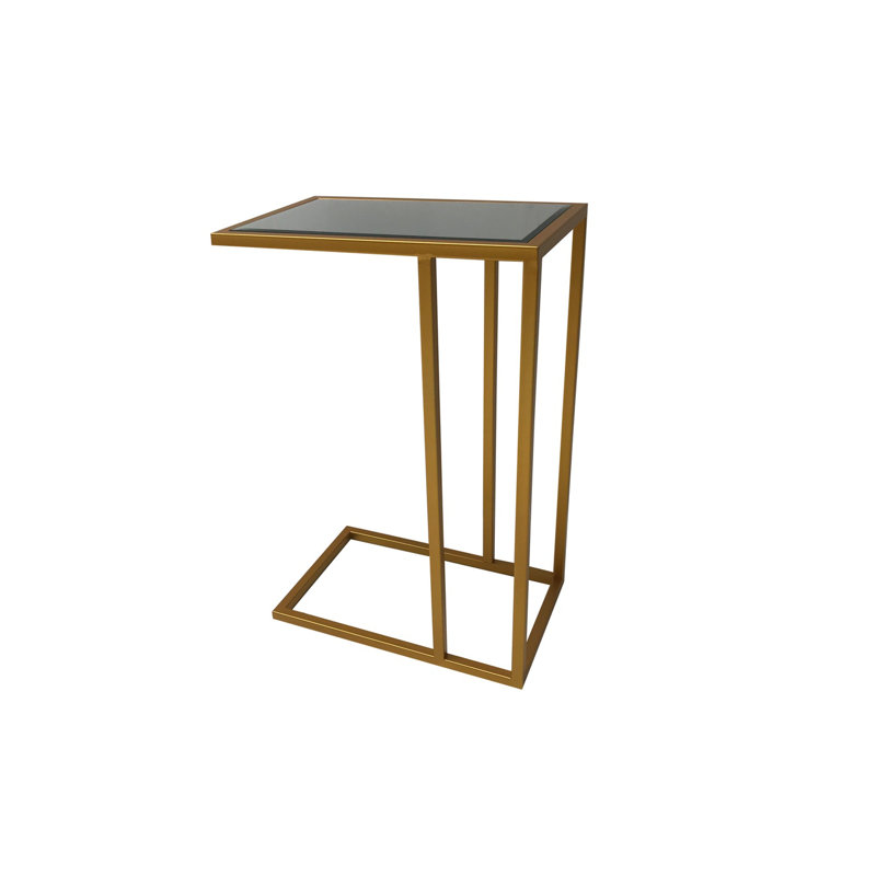Whitehaven Frame End Table, Gold, Grey