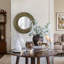 Miroir rond rond noir et doré, miroir décoratif décoratif en bois