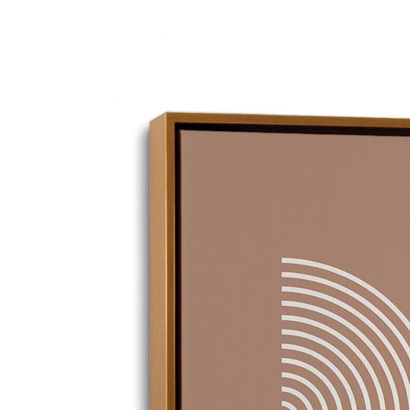 Impression sur toile Brown Bauhaus Composition II , H 30,75 po x l 20,75 po, Or poli