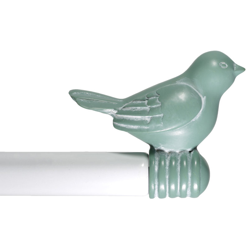Tringle à rideaux simple réglable Kolb, 48 po à 84 po, Bleu sarcelle