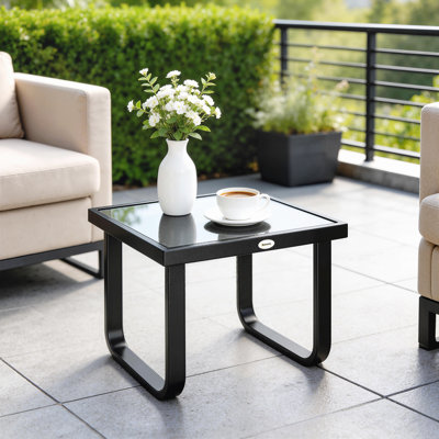 Square Metal Outdoor Coffee Table , 45cm cm W 45cm cm D