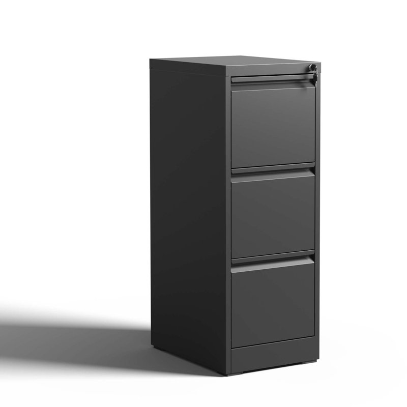 Metal Vertical File Cabinet With Lock Office Home Steel Vertical File Cabinet  A4 Legal/Letter