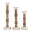 Ensemble de chandelles en bois 3 pièces