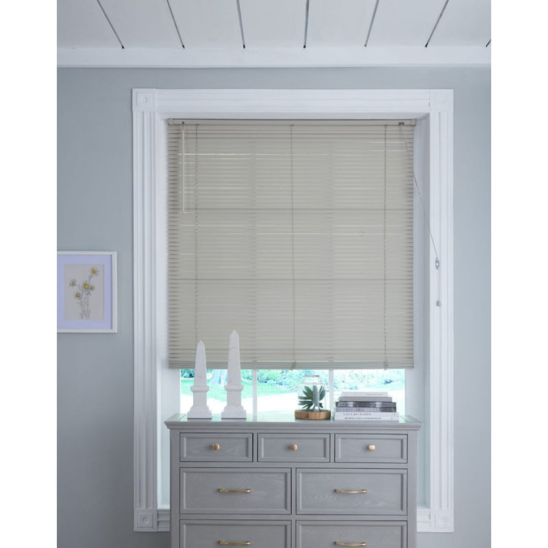 Room Darkning Wood Venetian Blind, 100cmW x 130cmL, Warm Grey