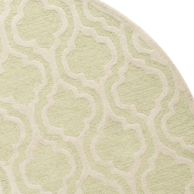 Cambridge Hand Tufted Wool Geometric Rug, Round 6'