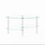 Table basse ovale transparente en verre