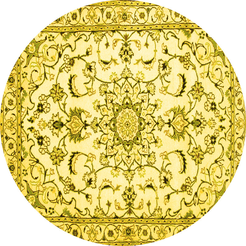 Maylis Washable Floral Indoor Rug, Round 8'