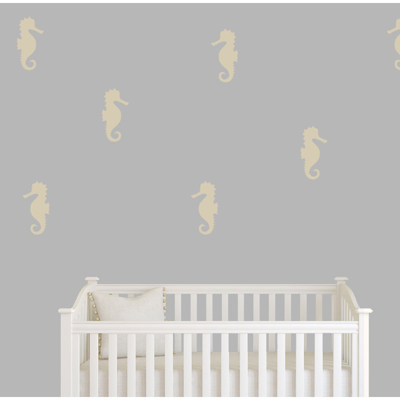 Décalcomanie murale chevaux de mer, Beige clair
