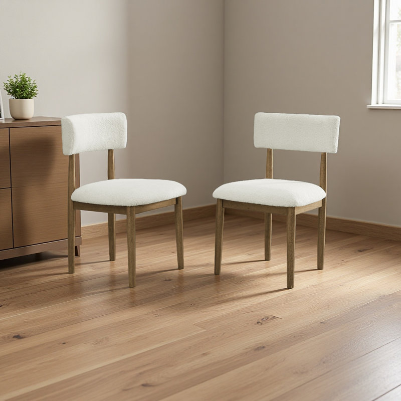 Ensemble de 2 chaises d'appoint en chêne noyer
