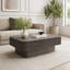 Table basse ronde avec rangement caché-201369348-201369350