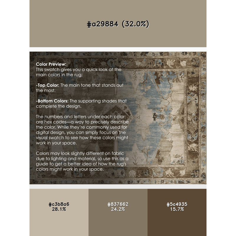 Antiquity Grace Rug, Round 5'