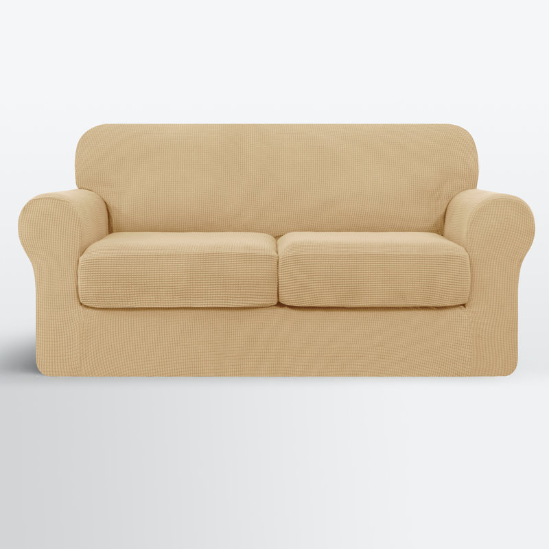 Pizarro Box Cushion Loveseat Slipcover, Khaki