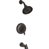 Kohler Bancroft Rite-Temp Bath and Shower Valve Trim with Metal Lever Handle, Slip-Fit Spout and 2.5 Gpm Showerhead