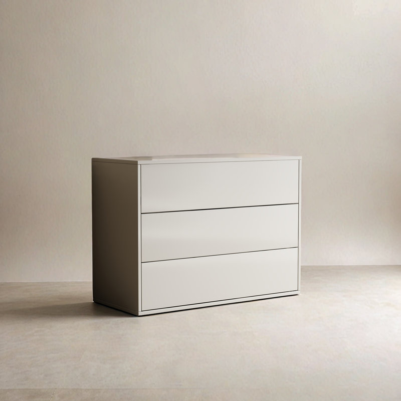 23.6" Wide Wooden 3-drawer Nightstand, Modern Bedroom Bedside Table