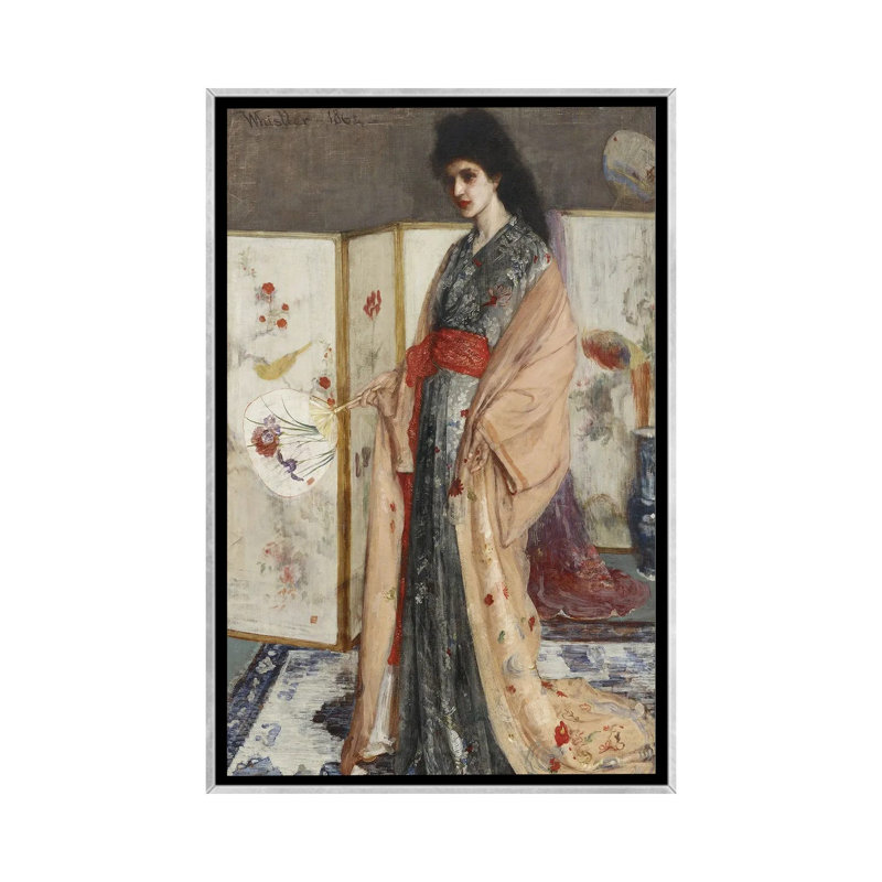 Princesse du pays de la porcelaine - reproduction d'art sur toile encadrée, 48" x 32", Toile avec cadre, Argent