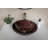 Eden Bath 16.5'' Red Copper Tempered Glass Circular Bathroom Sink