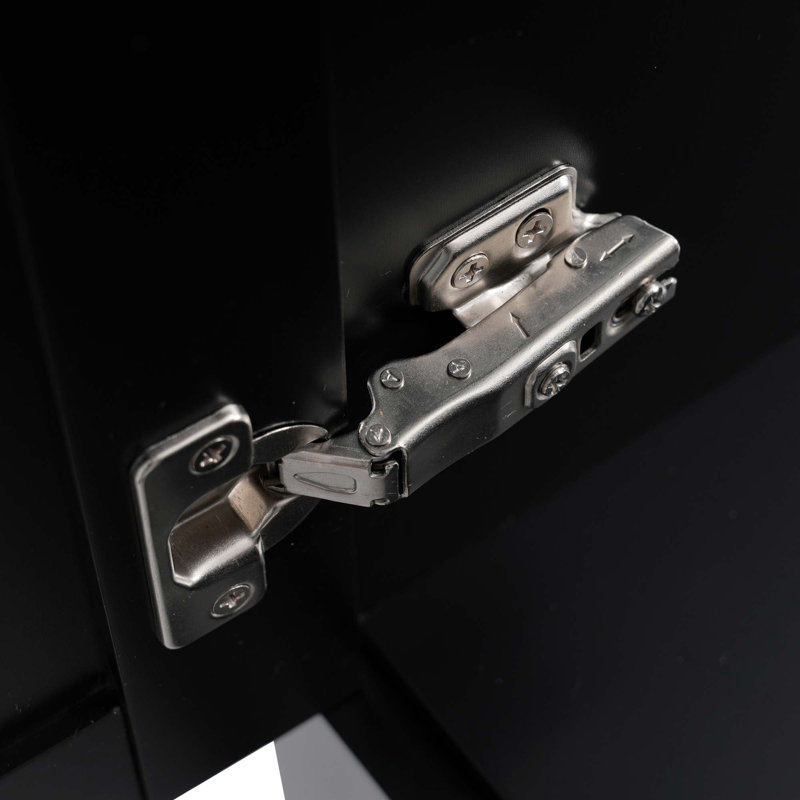 Meuble-lavabo 36 po avec porte, tiroir, lavabo non inclus, Noir
