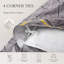 Luxury Double Brushed Microfiber Reversible Duvet Cover Set with Zipper Closure and Corner Ties-122580116