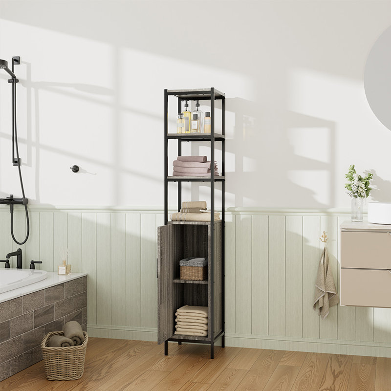 E1  MDF + Metal Freestanding Bathroom Cabinet