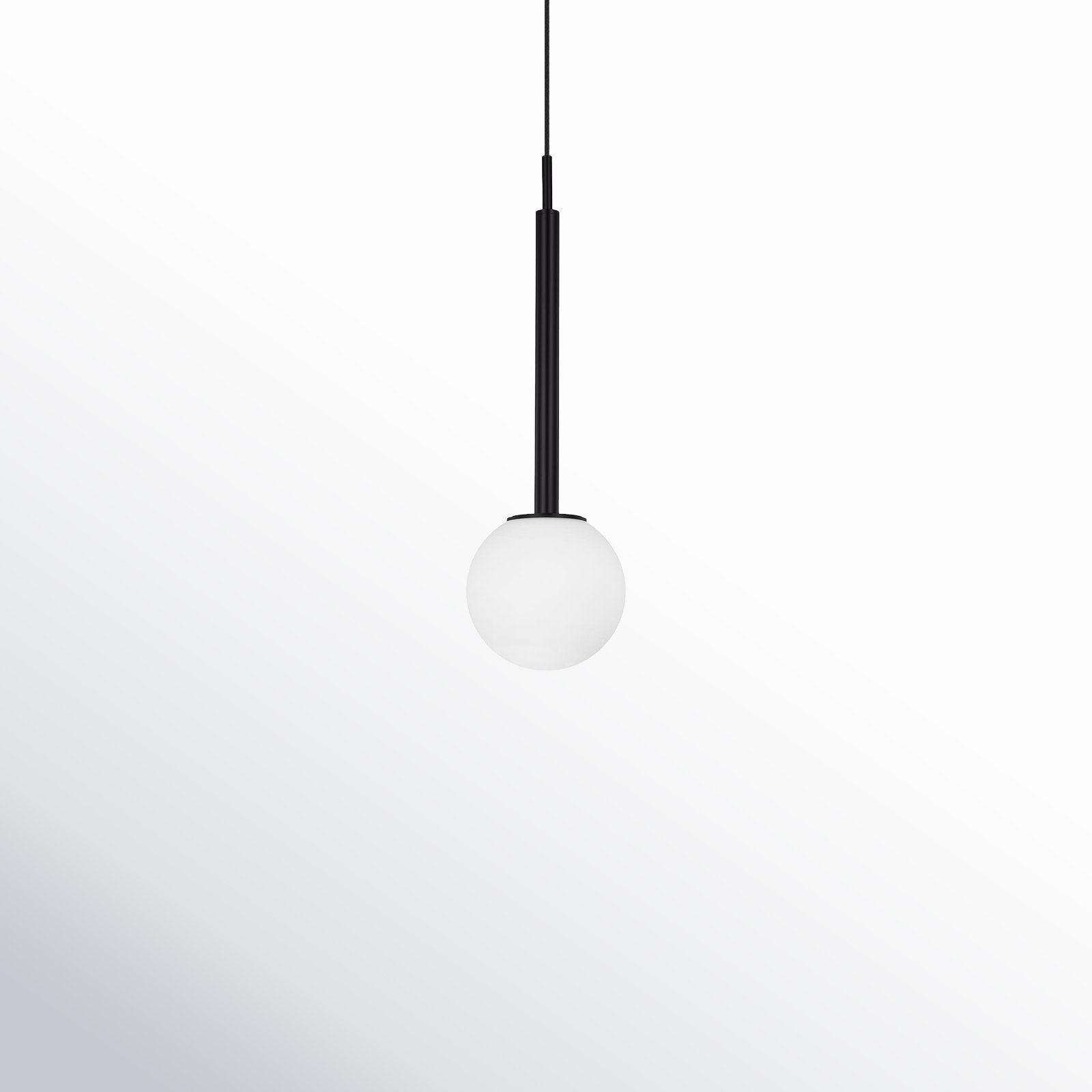 Dimmable Globe Single Light Pendant, Midnight Black
