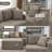 Boneless 105 '' W No Assembly Required Upholstery Corduroy Modular Sectional Couch Sofa with L-Shape Chaise 2 Piece and 5 Pillows Back, Free Combination, Modern Modular Sofa with Deep Seat-1381101136-1381101137