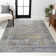 Sarok Ornate Medallion Machine-Washable Gray/Mustard Rug