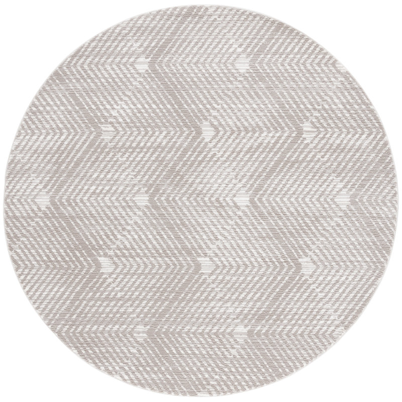 Karaya Performance Geometric Rug, Round 6'7"