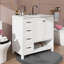 Meuble-lavabo 36 po avec portes doubles et deux tiroirs-490689892