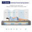 Matelas hybride multicouche de 10 pouces - Conception ergonomique avec mousse à mémoire de forme et ressorts ensachés, sensation de fermeté moyenne, gris-107191277-107191280