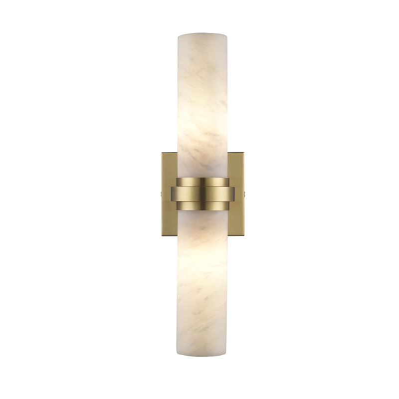 Katriona 2 - Light Spanish Alabaster Wall Sconce, Antique Gold