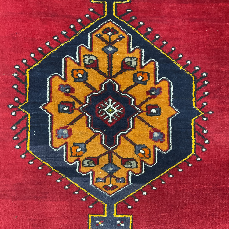  Handmade Hamadan Wool Rug