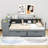 Two Drawers Wood Platform Bed with Storage Shelves and Charging Station-106813621-106813619
