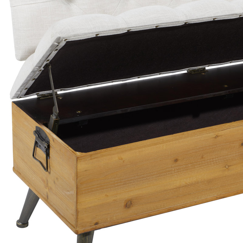 Sibo Linen Upholstered Storage Bench