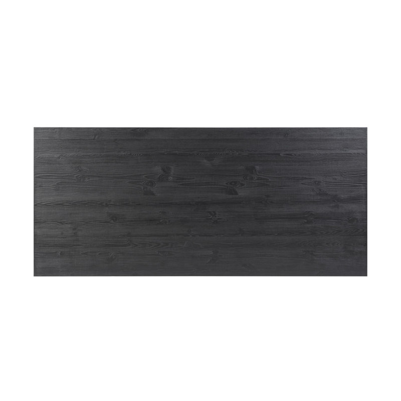 Otto Pine Wood Dining Table, Black, 30" H x 39.25" W x 110" L