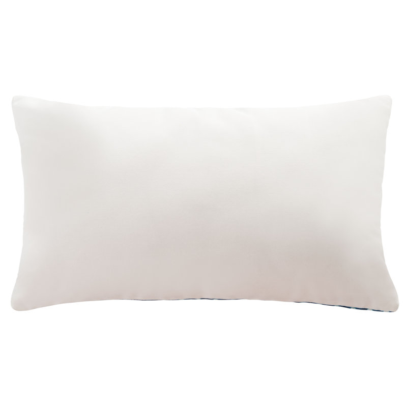 Londynne Blue and White Striped Rectangular Accent Pillow