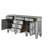 Motana 68"L Rectangular 6-Drawer Server in Mirrored and Antique Platinum