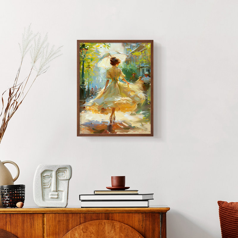 WOMEN-CCXCVI - Reproduction encadrée de la meilleure galerie, prête à être accrochée, Noyer, H 14 po x l 11 po